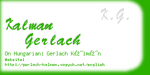 kalman gerlach business card